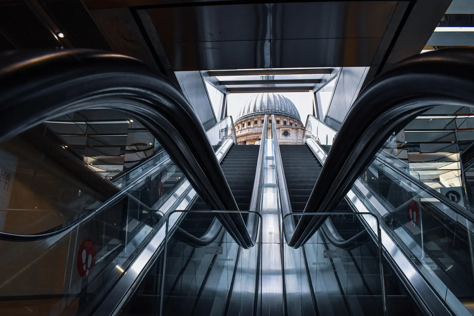 St Paul's Cathedral viewed through the Underground